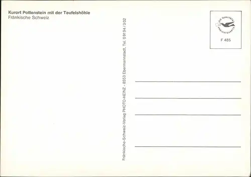 Pottenstein Mehrbild-AK mit Teufelshöhle (Fränkische Schweiz) 1980
