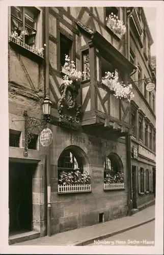 Ansichtskarte Nürnberg Hans Sachs Haus Fassaden Ansicht 1940