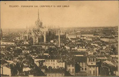 Cartoline Mailand Milano Panorama-Ansicht Dal Campanile di San Carlo 1900