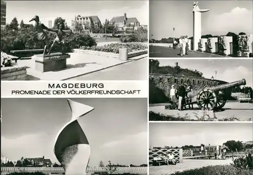 Magdeburg Stadtteilansichten DDR Promenade der Völkerfreundschaft 1980
