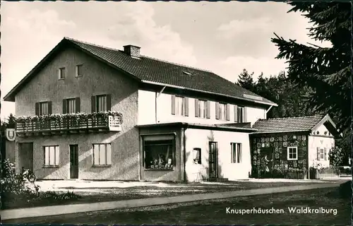 Ansichtskarte Waldkraiburg Café-Weinstube Knusperhäuschen 1957