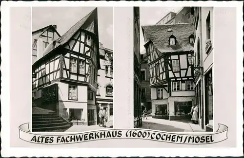Cochem Kochem Altes Fachwerkhaus (1600) 2 Stadtteilansichten 1960