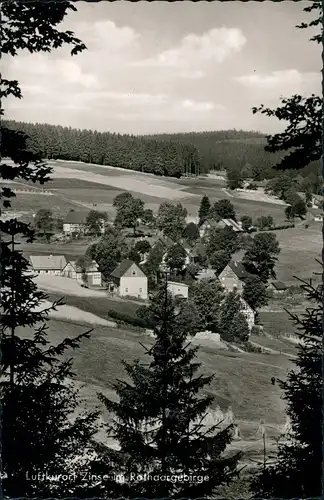 Zinse-Erndtebrück Panorama Blick auf Wohnhaus Siedlung, Rothaargebirge 1963