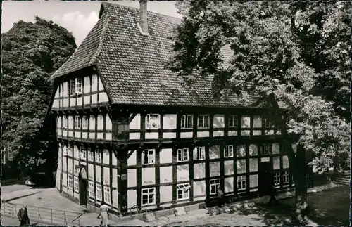 Ansichtskarte Northeim Straßen Partie Alte Apotheke, Fachwerkhaus 1960