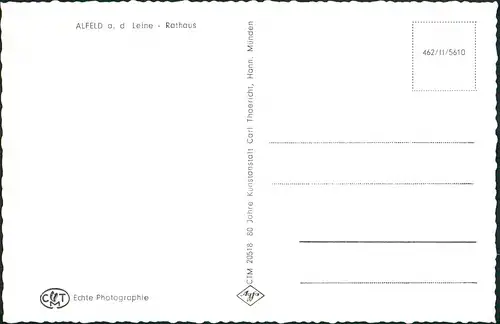 Ansichtskarte Alfeld (Leine) Rathaus Strassen Partie, Autos 1960