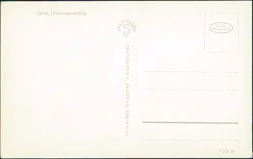 Ansichtskarte Jena Universitätsklinik 1959