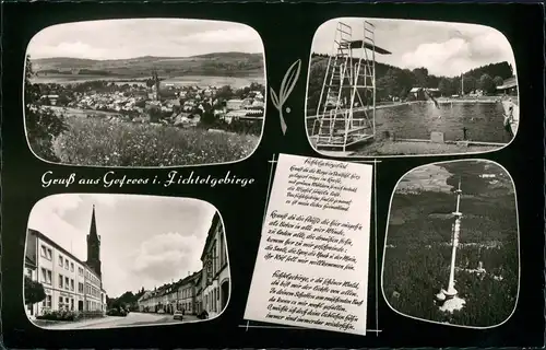 Ansichtskarte Gefrees Gruss Mehrbild-AK Fichtelgebirge Schwimmbad uvm. 1963