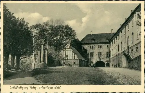 Ansichtskarte Bad Iburg Schloss Aufgang Iburg Teutoburger Wald 1951