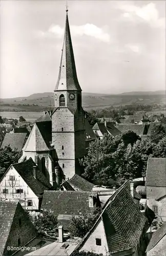 Ansichtskarte Bönnigheim Panorama-Ansicht mit Kirche i.d. Dorfmitte 1960