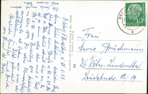 Dilsberg-Neckargemünd Mehrbild-AK Burgruine, Jugendherberge, Rainbach uvm. 1958
