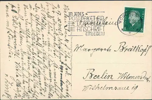 Ansichtskarte München Isar  Museum 1930   gelaufen mit Stempel München