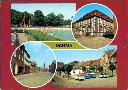 Dahme (Mark) Freibad, Museum, Wilhelm-Pieck-Straße, Ernst-Thälmann-Straße 1982
