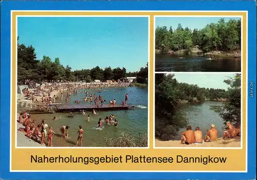 Ansichtskarte Dannigkow-Gommern Plattensee,kleiner See,Inselsee 1985
