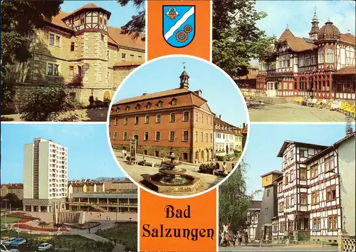 Bad Salzungen Haunscher Hof Gradierwerk, Leninplatz, Kurverwaltung 1984