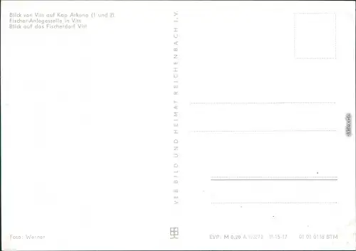 Vitt (Vitte - Arkona)-Putgarten Kap Arkona Ansicht  Vitt, Fischerdorf Vitt 1974