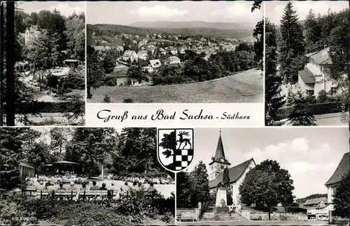 Bad Sachsa Kurpark, Überblick, Kurmittelhaus, Kurpark - Konzert, Kirche 1968