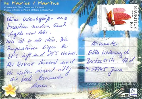 Mauritius Ile Maurice lle Maurice Mauritius Paradis Multi-View Postcard 2008