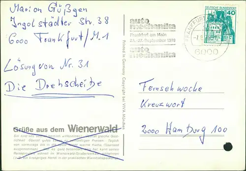 Ansichtskarte Innsbruck Wienerwald Zürich New York 1971