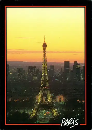 Paris Eiffelturm La Tour Eiffel bei Sonnenuntergang/-Aufgang 2000