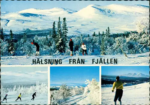 .Schweden Sverige Hälsning Fran Fjällen Wintersport Ansichten 1979