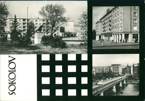 Postcard Falkenau Eger Sokolov SOKOLOV 3 Foto-Ansichten 1970