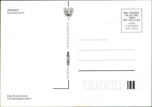 Postcard Herrnskretschen Hřensko Pravčická brána Umland-Ansicht 1975