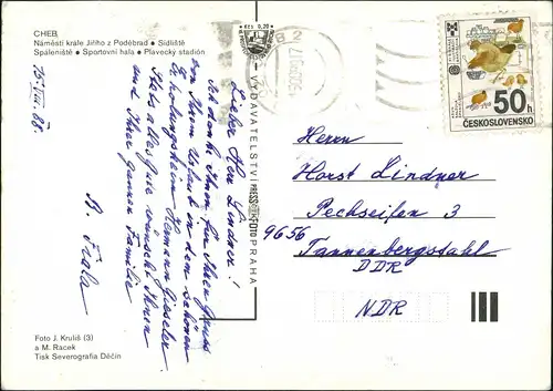 Eger Cheb Stadtteilansichten ua. Hallenbad, Kinder-Spielplatz uvm. 1988