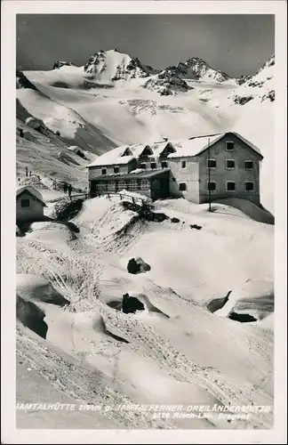 Ansichtskarte Galtür Jamtalhütte im Winter 1939