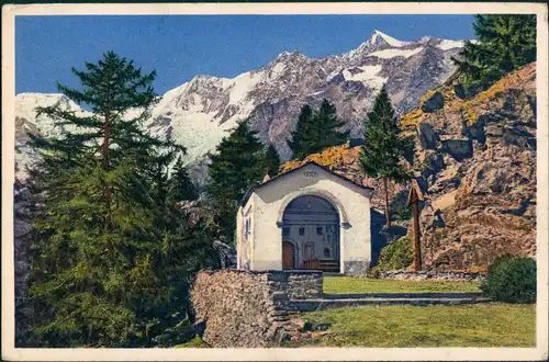 Ansichtskarte Saas-Fee Kapelle 1958