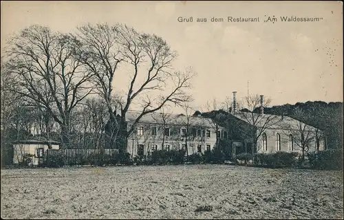 Postcard Neudamm (Neumark) Dębno Restaurant Am Waldessaum 1910