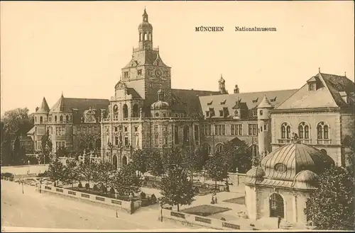 Ansichtskarte München Bayrisches Nationalmuseum Vorplatz 1915