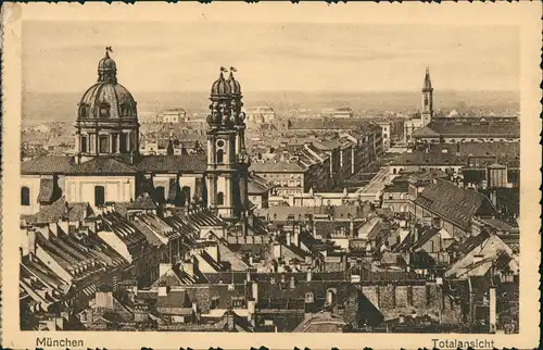 Ansichtskarte München Panorama Ansicht Kirchen Türme 1925