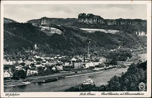 Ansichtskarte Bad Schandau Stadt Dampfer 700 Jahre Pirna 1933 Walter Hahn:4021