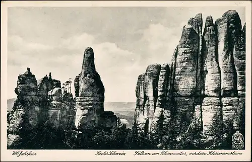Ansichtskarte Bad Schandau Schrammsteine 700 Jahre Pirna 1933 Walter Hahn:2443