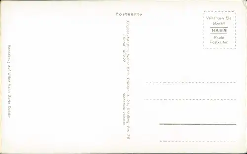 Ansichtskarte Rathen Schwedenlöcher Elbsandsandstein 1940 Walter Hahn:2916