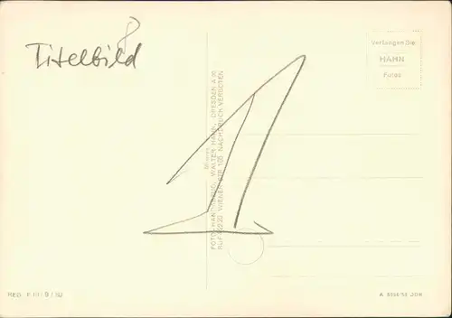 Rathen Elbsandsteingebirge, Bloßstock,  Morsche Zinne 1953 Walter Hahn:13066