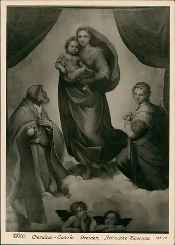 Dresden Gemäldegalerie Sixtinische Madonna 1957 Walter Hahn:13597