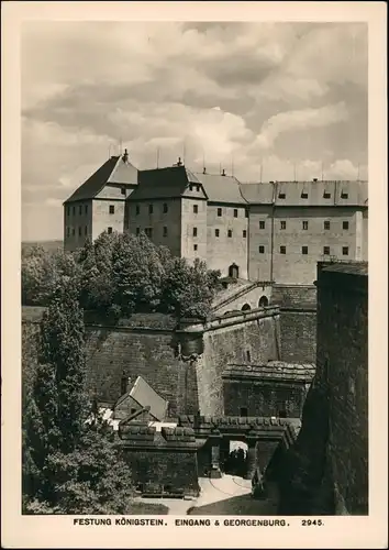 Königstein (Sächsische Schweiz) Festung Eingang Foto Hering 1956