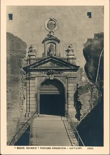 Königstein (Sächsische Schweiz) Festung Auffahrt Foto Hering 1953