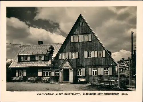 Altenberg (Erzgebirge) Waldschänke "Altes Raupennest" Foto Hering 1960