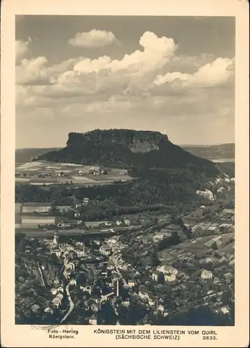 Ansichtskarte Königstein (Sächsische Schweiz) Blick auf Stadt 1952