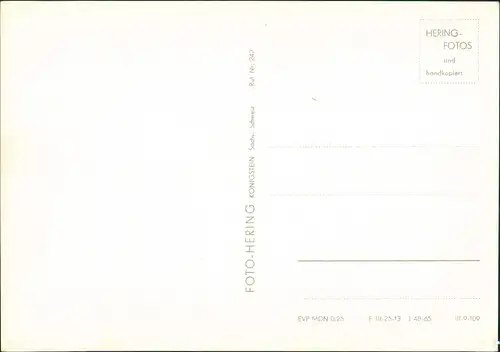 Königstein (Sächsische Schweiz) Feldweg Festung Foto Hering 1965