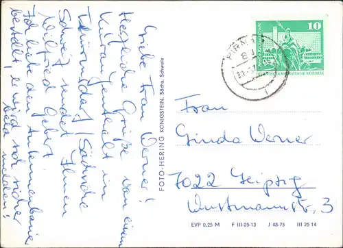 Thürmsdorf-Struppen (Sächsische Schweiz) Stadt - Foto Hering 1975