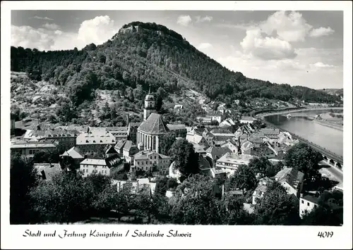 Ansichtskarte Königstein (Sächsische Schweiz) Stadt Festung Foto Hering 1974