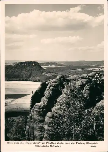 Pfaffendorf-Königstein Sächs Schweiz Festung vom Pfaffenstein Foto Hering 1966