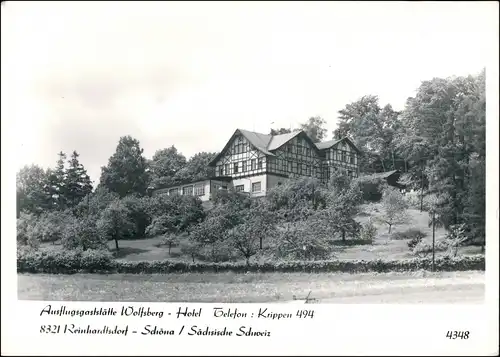 Ansichtskarte Krippen-Bad Schandau Wolfsberg Hotel Foto Hering 1974