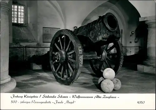 Ansichtskarte Königstein (Sächsische Schweiz) Waffenkammer - Festung 1970