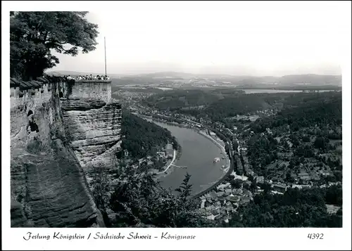 Königstein (Sächsische Schweiz) Festung Königstein - Königsnase 1990