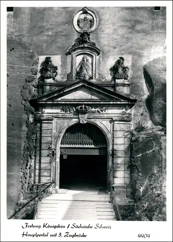 Königstein (Sächsische Schweiz) Festung Königstein Auffahrt 1972
