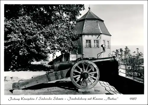 Königstein (Sächsische Schweiz) Festung Kanone Friedrichsburg 1990